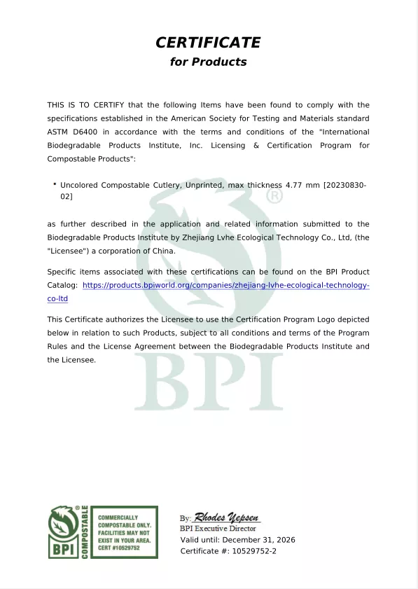 BPI for cutlery